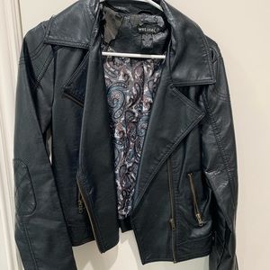 Black leather jacket